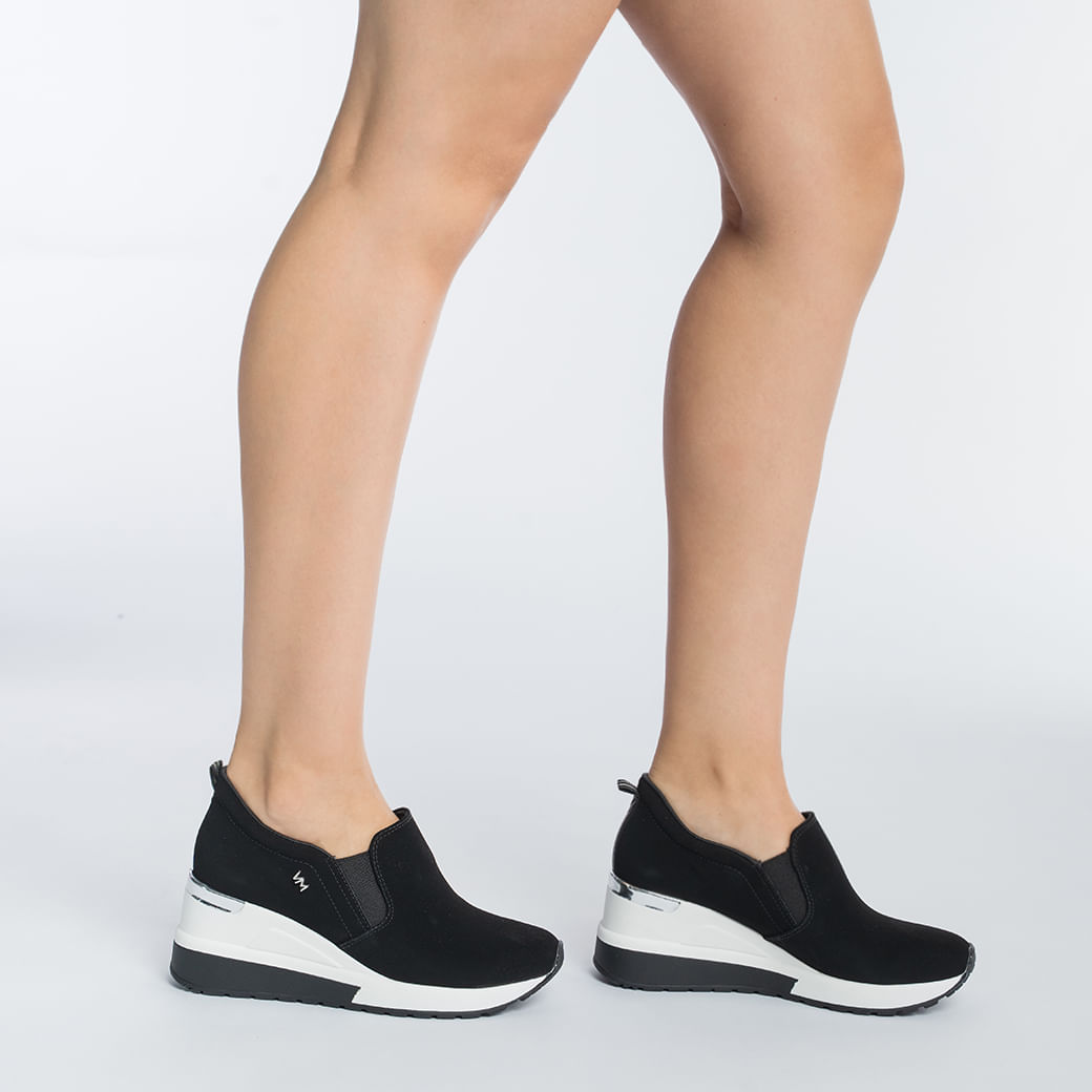 Via Marte Tenis Casual 046-002-01 Preto_Prata Nobuck2